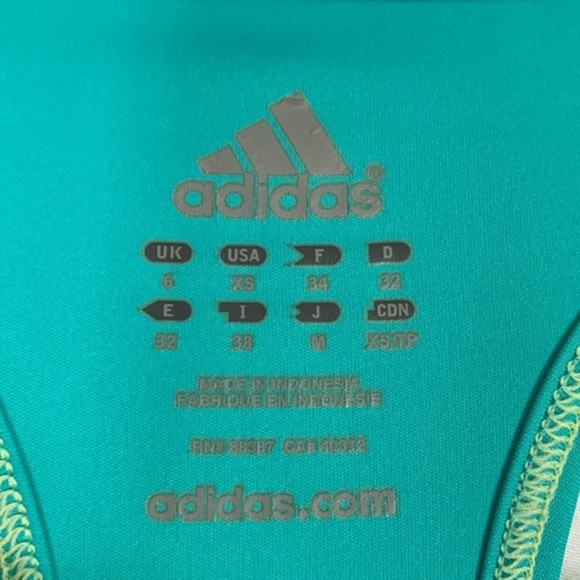 Adidas Turquoise Blue Athletic Tank Top - Picture 5 of 5